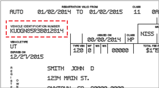 VEHICLE REGISTRATION